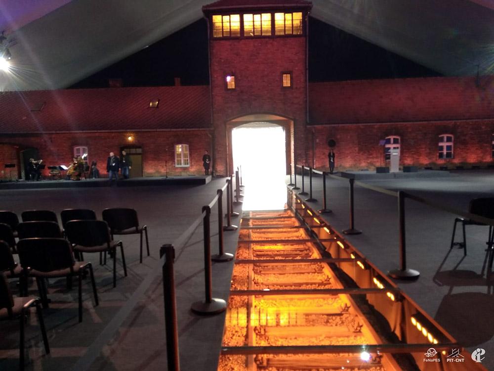 Antigua estación de trenes de la localidad de Birkenau, a 15 minutos de Auschwitz, lugar donde se realizó la ceremonia.